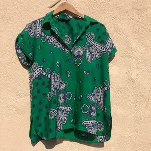 Zara Bandana Print Shirt NWT